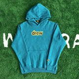 Drew House Smiley Letter Sweater Casual Trend Loose Couple Fleece-Lined Hoodie