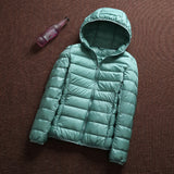 Women Winter Coats Puffer Jacket Down Coat Winter Down Jacket Women Short Hood Outfit Jacket Long-Sleeved Warm