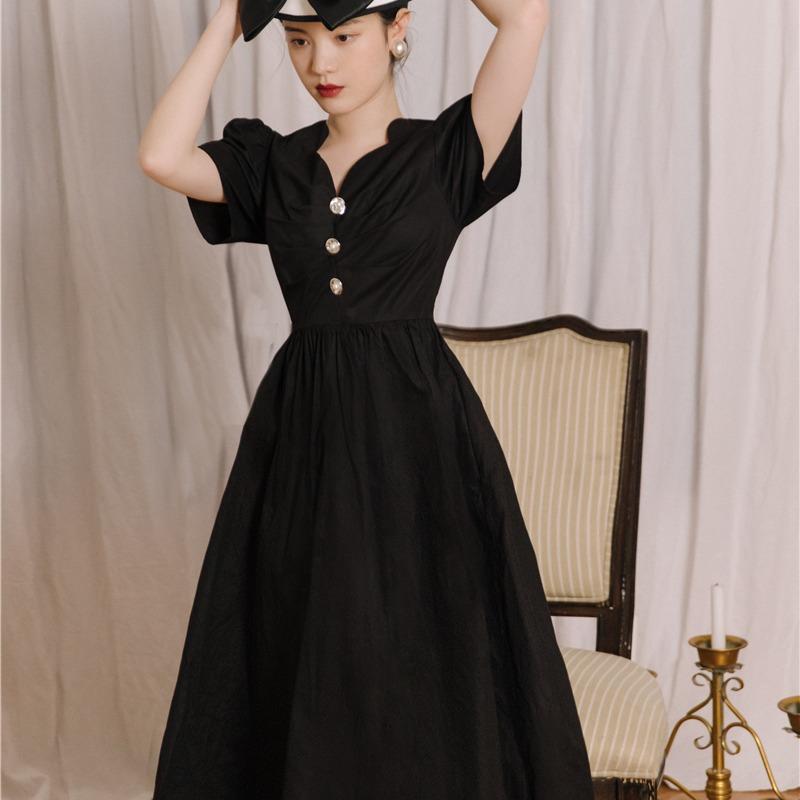 Women's cottagecore Dress Vintage Dress Women's Summer Midi Dress