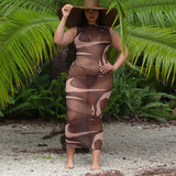 Victoria Beckham Dresses Women's Spring Fashion Printed Sexy Dress
