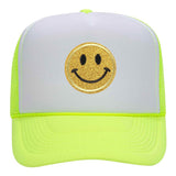 Smiley Face Cap Sponge Truck Mesh Cap Daddy Cap