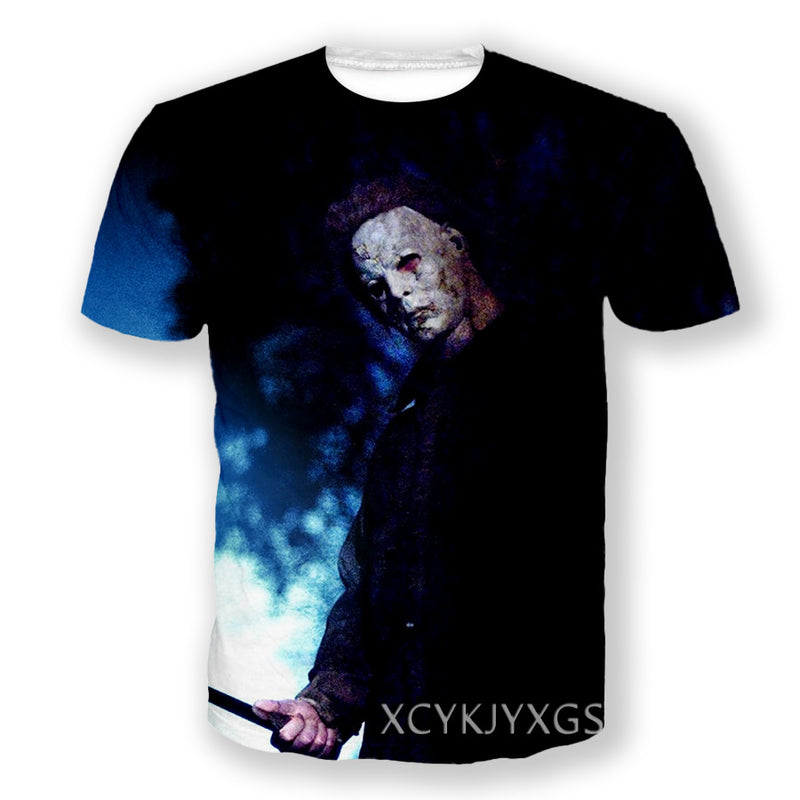 Michael Myers T Shirt Summer Printed round Neck Men's Short Sleeve