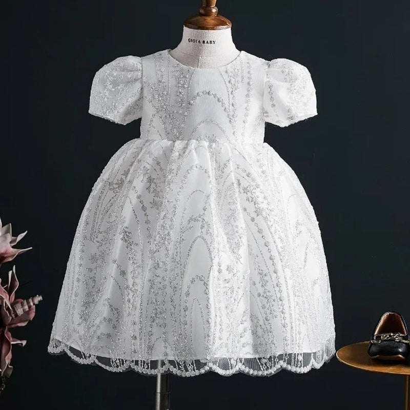 Baby Girl Christening Dress Baptism Dresses Girl Baptism Dress Princess Children's Wedding Dress Bow Dress