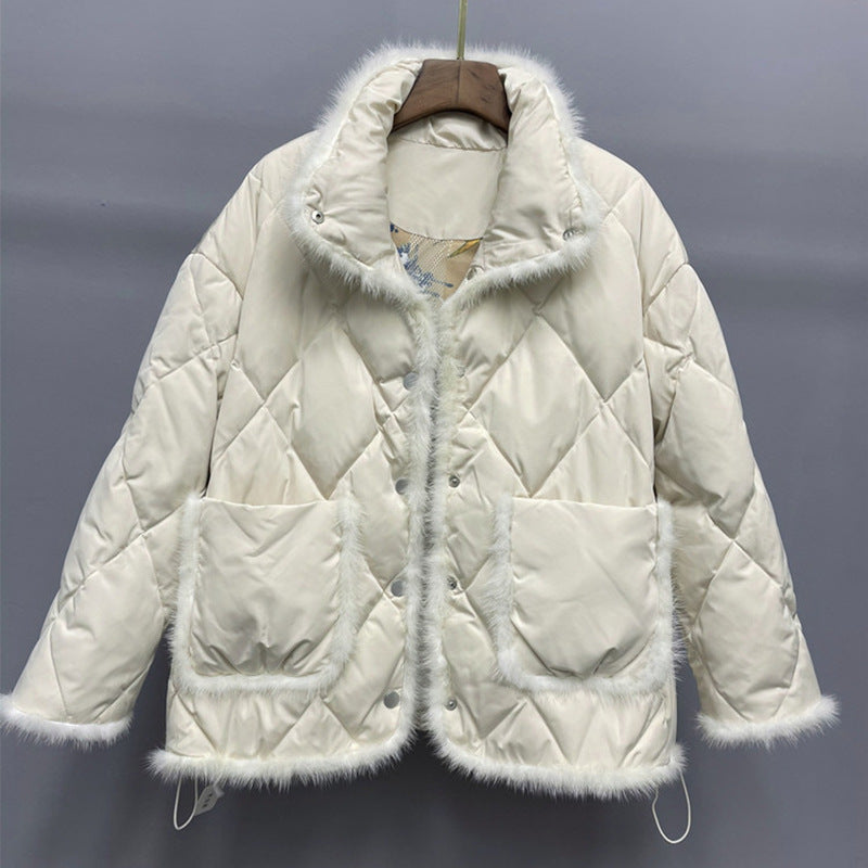 Women Winter Coats Puffer Jacket Down Coat Winter Mink Fur Down Jacket Coat Eiderdown Outerwear
