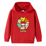 Children Pokemon Pikachu Hoodie Spring and Autumn Cotton Hooded Sweater