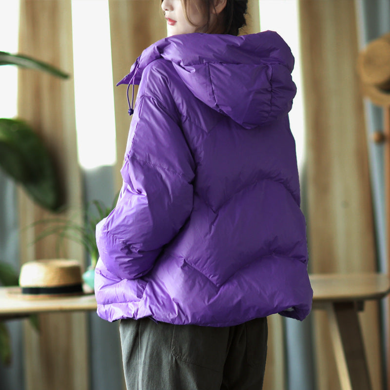 Women Winter Coats Puffer Jacket Down Coat White Duck Down Coat Female Hooded Long Sleeve Warm Winter Lightweight Down Jacket