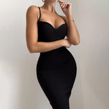 Mini Club Dresses Women's Sexy Tight V-neck Strap Dress