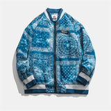 Baby Blue Varsity Jacket Spring Men's Jacket Printed Baseball Uniform