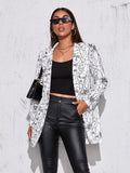 Boyfriend Floral Blzer Printed Women's Casual Small Suit Coat