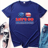 Let'S Go Brandon T Shirt Us Printed Short-Sleeved Top