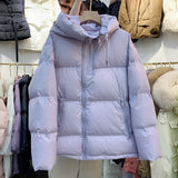 Women Winter Coats Puffer Jacket Down Coat Down Jacket Female White Duck Down Loose Hooded Thickened Bread Coat