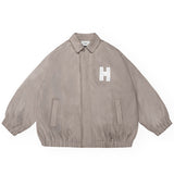 Corduroy Varsity Jacket Letter Patch Jacket Men's and Women's Vintage Corduroy Jacket