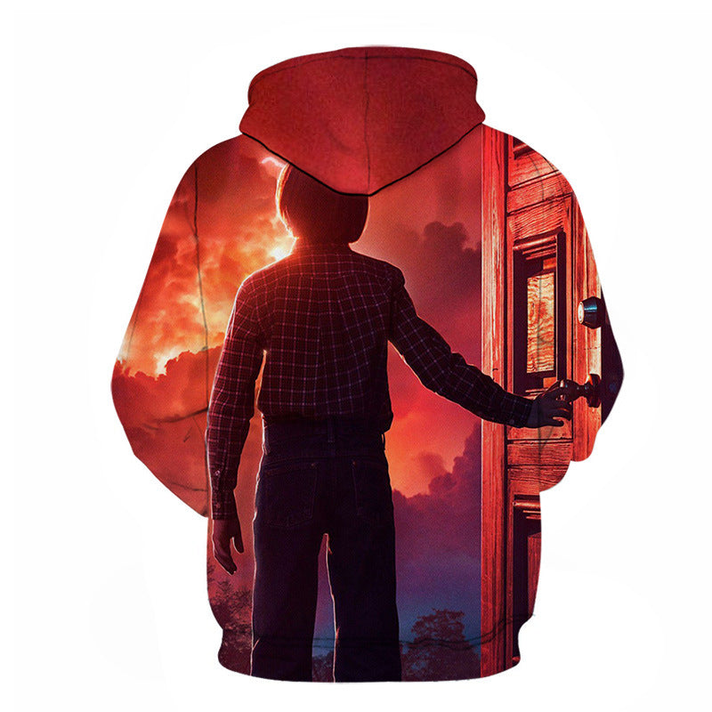 Stranger Things Hoodie Spring and Autumn 3D Digital Printing Casual Sweatshirt Hoodie