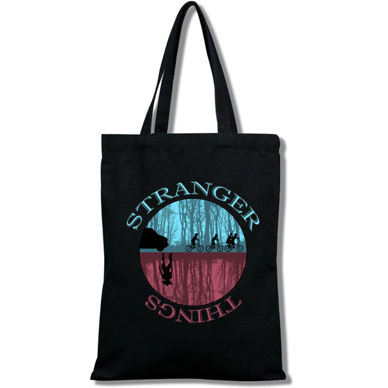 Stranger Things Hellfire Club Handbag Anime Print Tote Bag Fashion Shopping Bag Portable Women's Shoulder Bag