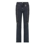 Julia Fox Low Rise Trousers Tight Zipper Casual Pants