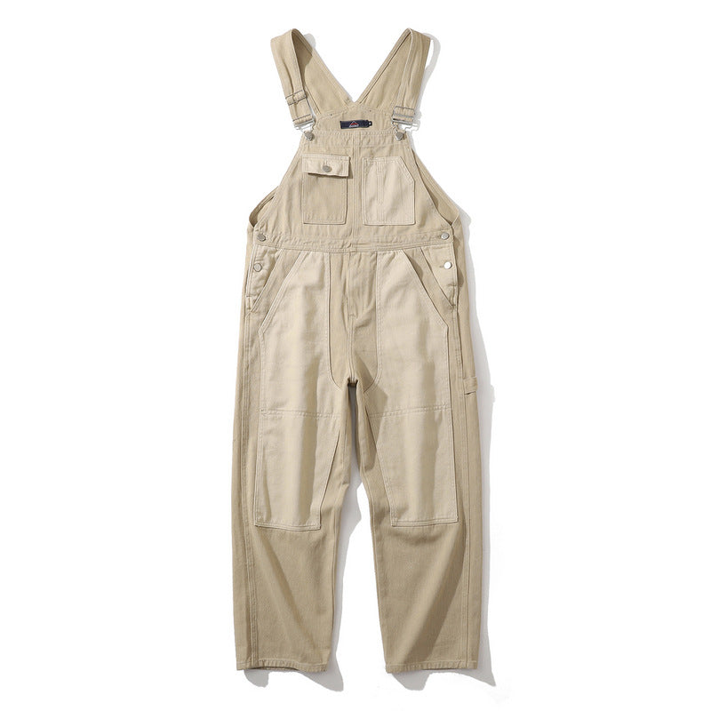 Man Fall Outfits Cargo Pants Loose Street One-Piece Overalls Men and Women