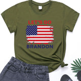 Let's Go Brandon T Shirt Women's Top Printed Short Sleeve T-shirt Women