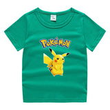Children Pokemon Pikachu T Shirt Children's Clothing Children's Summer Clothing Short Sleeve T-shirt
