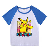 Children Pokemon Pikachu T Shirt Cotton Short Sleeve T-shirt Casual Sports Cute