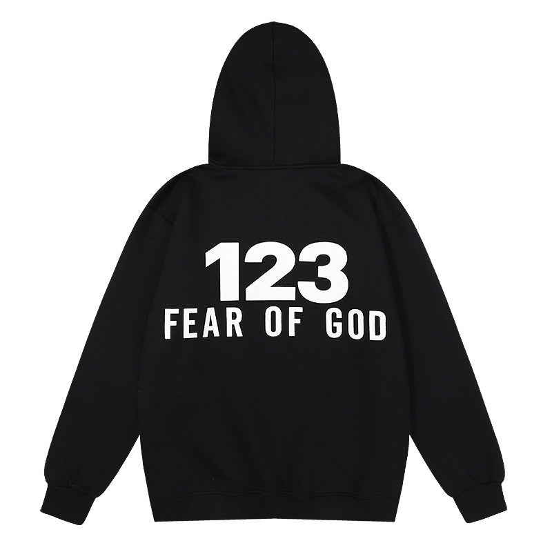 Rrr123 Hoodie Son of God Print Fleece Pullover