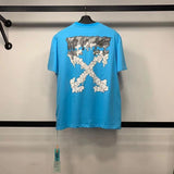 Men's Tshirt Cotton Casual Arrow Flower Print Owt t shirt
