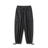 Man Fall Outfits Cargo Pants Straight Wide-Leg Pants Bloomers Men's Ankle-Tied Cargo Overalls BF Style