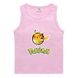 Children Pokemon Pikachu T Shirt Cotton Leisure Sports Sweat-Absorbent Short Sleeve