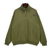 Rhude Hoodie Stand Collar Zipper Embroidery Stitching Sweater for Men and Women Autumn and Winter