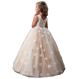 First Communion Dress vestidos de primera comunion Lace Ball Gown Girl Party Princess Pageant Gown