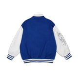 Baby Blue Varsity Jacket Loose Casual Fashion For Men And Women