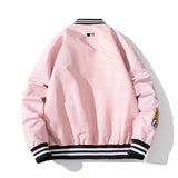 NASA Varsity Jacket Casual Baseball Uniform Men's Jacket Pink Jacket