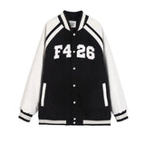 Baggy Jacket Spring and Autumn Baseball Uniform Men and Women Loose Jacket Coat