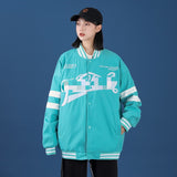 Black Varsity Jacket Autumn Flying Baseball Uniform Jacket Coat Boys and Girls Couple Rib Embroidery Neutral