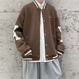 Baggy Jacket Spring Baseball Jacket Men's Casual Color Matching