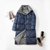 Women Winter Coats Puffer Jacket Down Coat Winter Double-Sided Women's Mid-Length Thin Coat