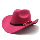 Cowboy Hats Rolled Brim Men and Women Retro