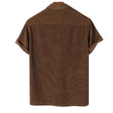 Men Hawaii Shirts Men's Casual Loose Short Sleeves Shirt
