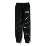 Kanye West Sunday Service Pant 3D Relief Splash-Ink Distressed Close up Ankle-Tied Terry Shorts