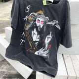Saint Michael T Shirt Love Satan Limited Vintage Distressed Short Sleeve T-shirt