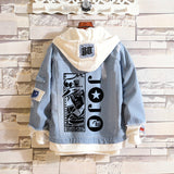 Comic Denim Jacket Jacket Spring and Autumn