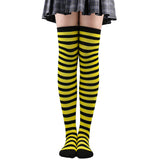 Winter Chunky Cable Thick Knit Thigh High Socks Long Stockings Boot Christmas Stockings Striped Hold-Ups Female Stockings