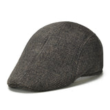 Check Beret Hat Autumn and Winter Check Middle-Aged and Elderly Men and Women Hats for the Elderly
