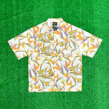 Drew House Drew Smiley Face Bird of Paradise Maple Leaf Shirt Floral Loose High Street Casual Men's and Women's Short Sleeve Shirt
