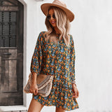 Emery Rose Dresses Autumn and Winter Printing Dress Long Sleeve Casual Vacation Style