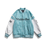 Baby Blue Varsity Jacket Men's Casual Jacket Casual Jacket