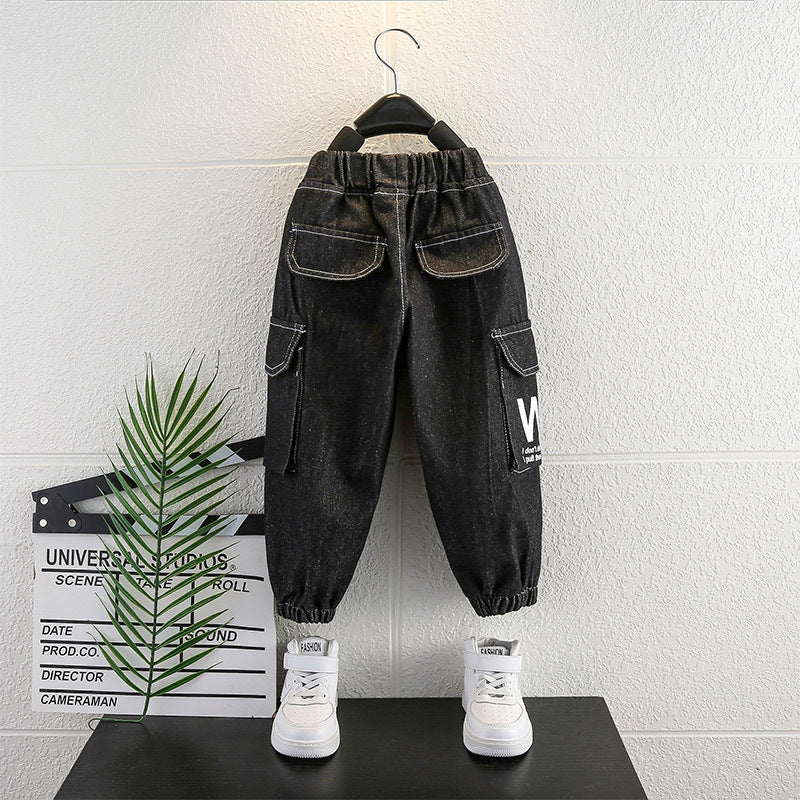Toddler Boys Pants Boys Spring Clothing Jeans Loose Casual