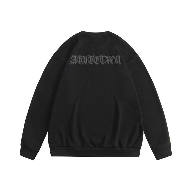 Preppy Aesthetic Sweatshirt Heyhenry Autumn New Sweater Men's and Women's round Neck Letter Pattern Casual Trend Pullover Coat Couple T-shirt