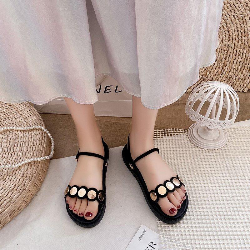 Women Open Toe Sandals Flats Summer Flat Heel Platform Slippers Fashion