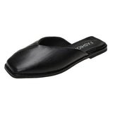 Women Open Toe Sandals Flats Summer Slip-on Slippers Fashion Outerwear