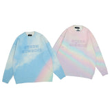 Mens Fall Outfits Men's Couple's Full Printed Crew Neck Pullover Sweater Knitted Top